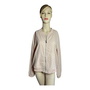 Sanctuary‎ Cameo Pink Eyelet Bomber Jacket, SZ XL (269)